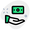 Share money to friends to receive help icon