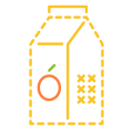 cartone di succo d'arancia icon