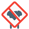 Forbidden place to bats and other animals icon