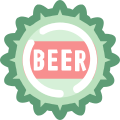 Capsule de bouteille de bière icon