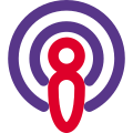 Podcasts player logotype, where they can discover and listen to the world's podcasts. icon