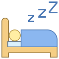 침대에서 자 icon