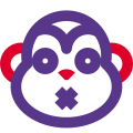 Monkey mouth sealed emoji shared on messenger icon