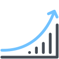 Gráfico positivo icon