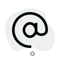 Emailing the hotel for the enquires and document exchange icon