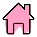 House with chimney on old style cottage icon