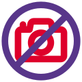 No camera access in a shopping mall icon