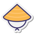 Chapeau asiatique icon