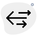 Direction to left to White arrows isolated on a white background icon