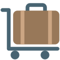 外部重行李通过手推车机场彩色塔尔维沃运输至设施 icon