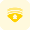 High rank air force officer with star emblem icon