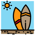 Skimboarding icon