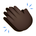 klatschende-Hände-dunkler-Hautton icon
