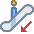 Rolltreppe nach unten icon