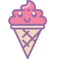 Crème glacée kawaii icon