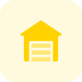 Closed private storage in-house garage layout unit icon