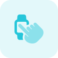 Sensitive touchscreen on advance digital smartwatch layout icon