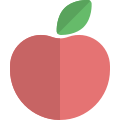 Nutrition packed apple fruit contains vitamins and minerals icon