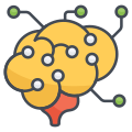 外部-Brain-Technology-technology-filled-outline-design-circle icon