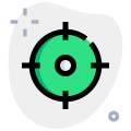 Aiming for a goal or any desired objective sign board icon