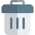 Trash can with lid for recycle garbage icon