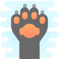 pata de gato preto icon
