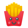 Patatine fritte kawaii icon