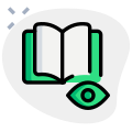 Viewing a book isolated on a white background icon