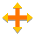 四方向のサイズを変更 icon