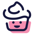 Petit gâteau kawaii icon