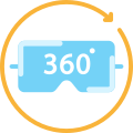 360 degrees icon