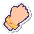 main avec bracelet icon