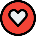 Heart shape logotype for smartwatches for measuring pulse rate icon