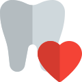 Favorite dentist to visit isolated on a white background icon