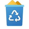 papelera de reciclaje llena icon