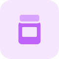 Mixed fruit jam prepared and stored in tight sealed cap jar icon
