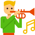 Kid Playing Trumpet icon