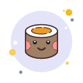 Sushi kawaii icon