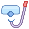 Máscara com snorkel icon