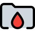 A complete database folder for type of blood available icon