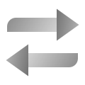 두 방향의 데이터 icon