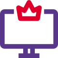 Membership crown badge for premium online member icon