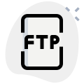 FTP file transfer isolated on a white background icon