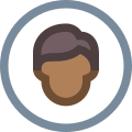 Circled User Male Skin Type 6 icon