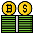 Dollar and Bitcoin icon