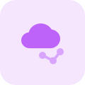Infographics detail stored on cloud storage system icon
