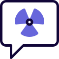 Nuclear power reactor on chatbox available online icon