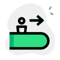 Flat escalator for traveling at airport long distances icon