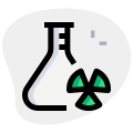 带有化学研究和开发科学绿色塔尔复兴的外部锥形烧瓶 icon