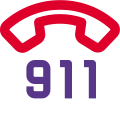 Universal emergency number for everyone in the US icon